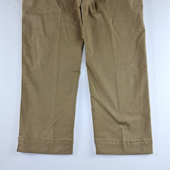 Slim-Sation Narrow Leg Pull-On Pant Women's Size 10 Petite Tan Tummy Control - Picture 5 of 7